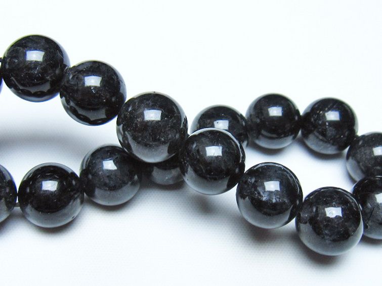 ブラックルチルクォーツ ブレスレット 12mm [t257-8491] 2枚目