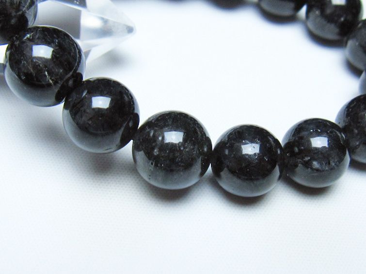 ブラックルチルクォーツ ブレスレット 12mm [t257-8491] 3枚目