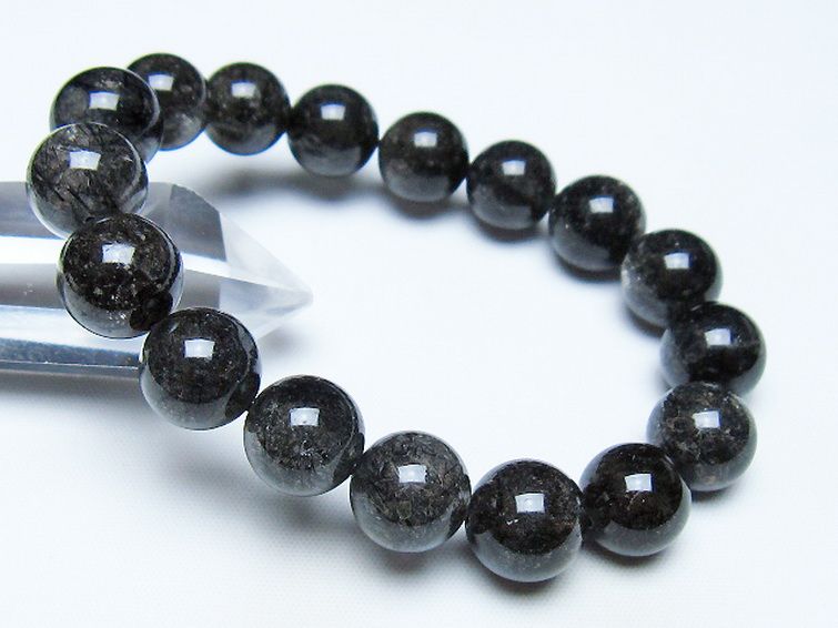 ブラックルチルクォーツ ブレスレット 12mm [t257-8492] 1枚目