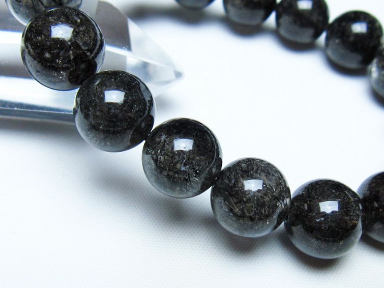 ブラックルチルクォーツ ブレスレット 12mm [t257-8492] 3枚目