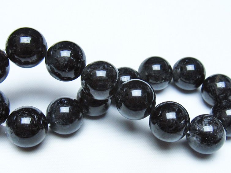 ブラックルチルクォーツ ブレスレット 13mm [t257-8494] 2枚目