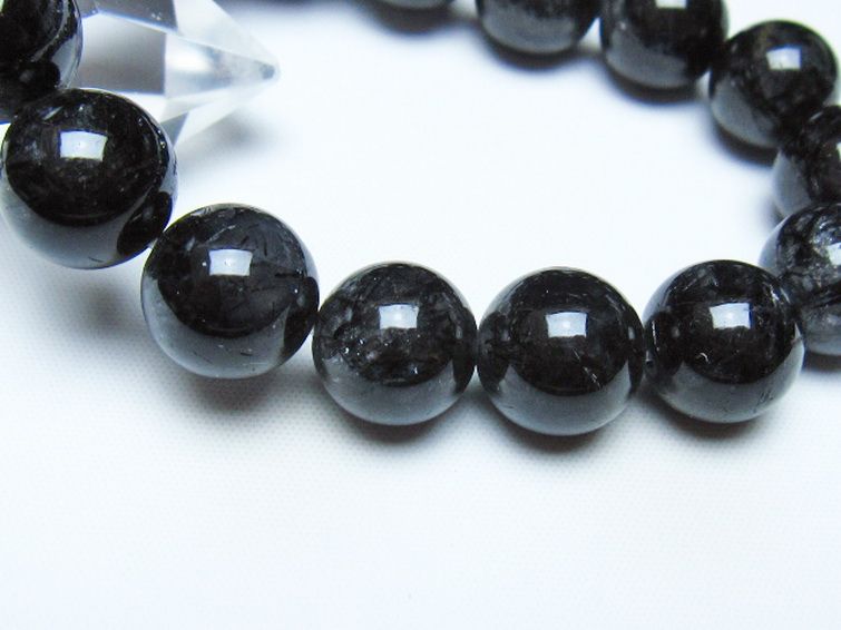 ブラックルチルクォーツ ブレスレット 13mm [t257-8494] 3枚目