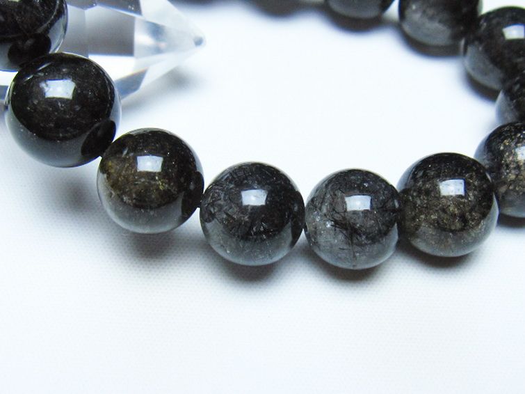 ブラックルチルクォーツ ブレスレット 13mm [t257-8496] 3枚目