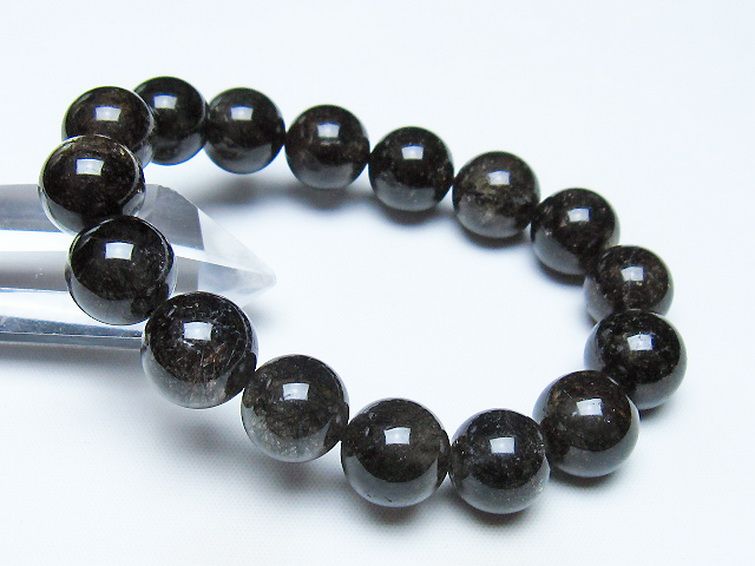 ブラックルチルクォーツ ブレスレット 13mm [t257-8497] 1枚目