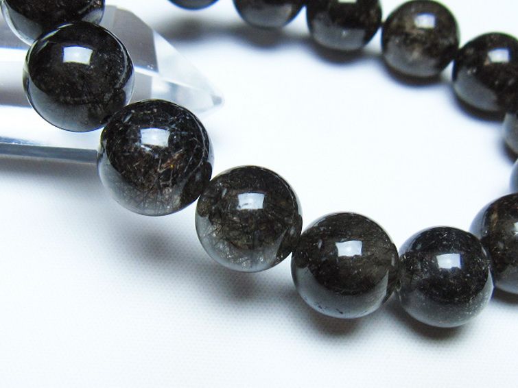 ブラックルチルクォーツ ブレスレット 13mm [t257-8497] 3枚目