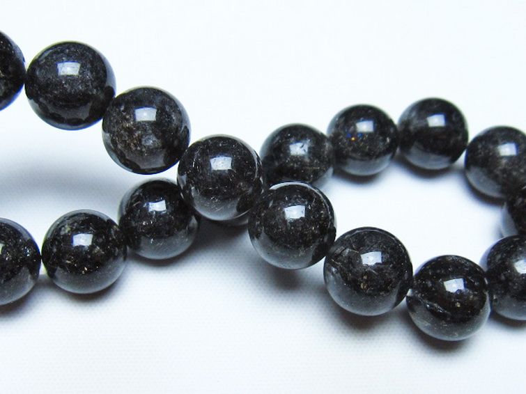 ブラックルチルクォーツ ブレスレット 11mm [t257-8499] 2枚目