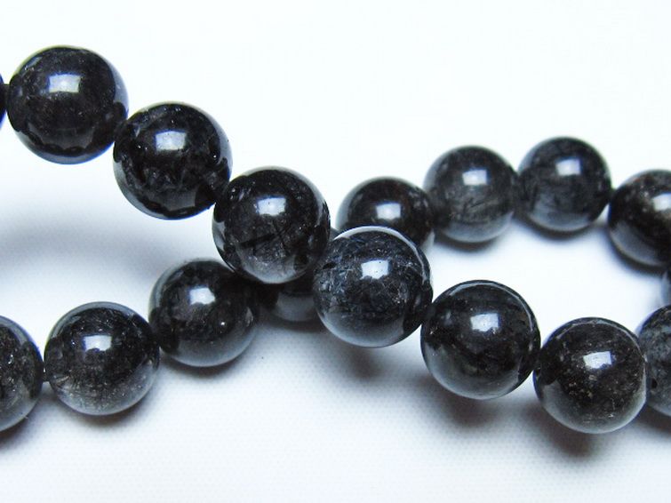 ブラックルチルクォーツ ブレスレット 10mm [t257-8501] 2枚目