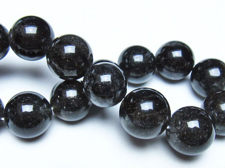 ブラックルチルクォーツ ブレスレット 15mm [t257-8505] 2枚目