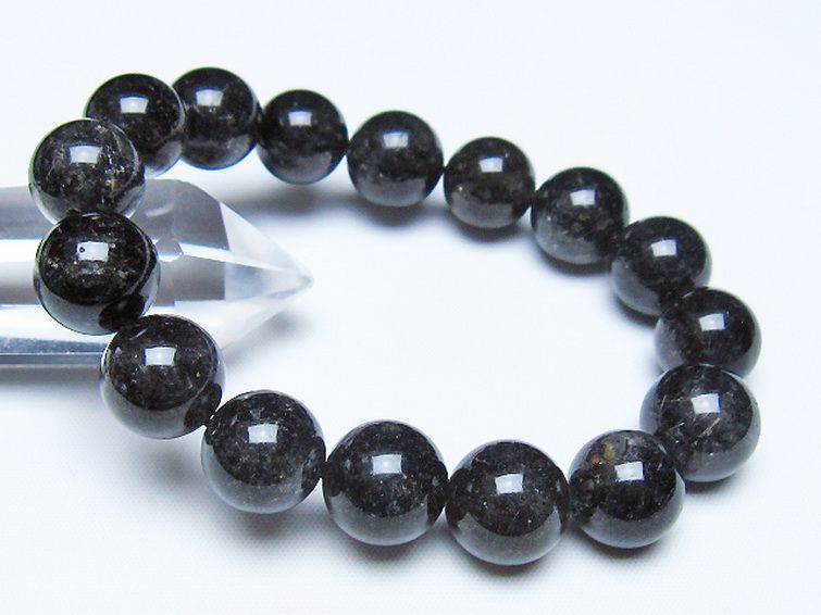 ブラックルチルクォーツ ブレスレット 13mm [t257-8507] 1枚目