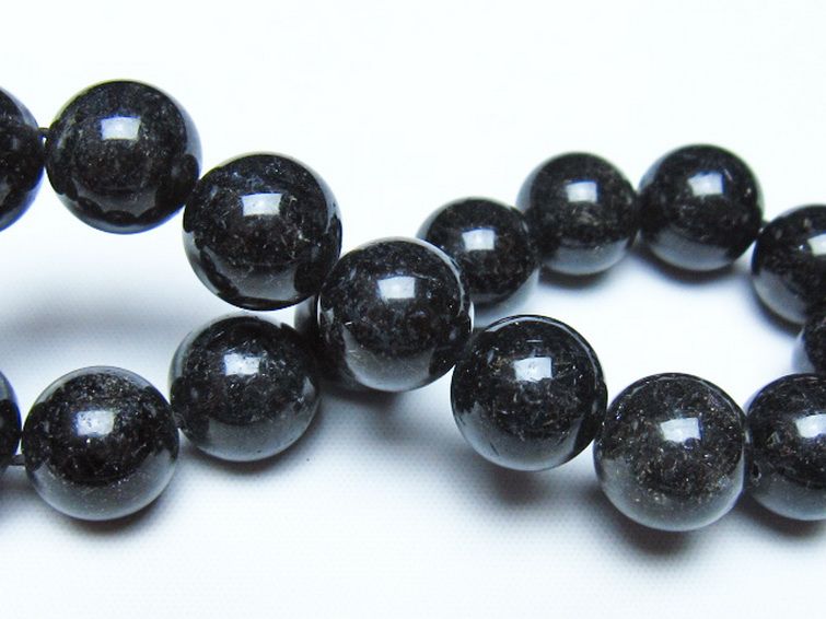 ブラックルチルクォーツ ブレスレット 12mm [t257-8510] 2枚目