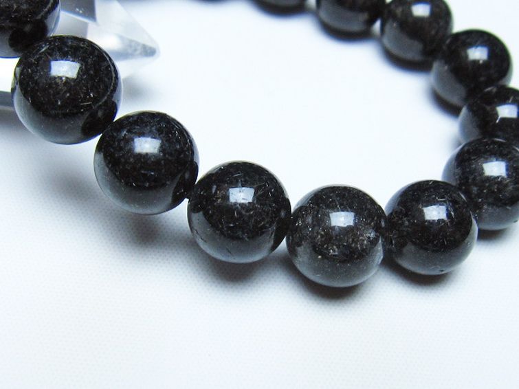 ブラックルチルクォーツ ブレスレット 12mm [t257-8510] 3枚目