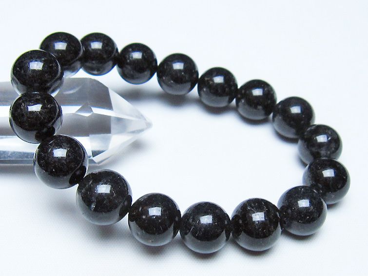 ブラックルチルクォーツ ブレスレット 12mm [t257-8514] 1枚目