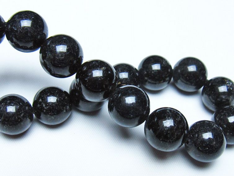 ブラックルチルクォーツ ブレスレット 12mm [t257-8514] 2枚目