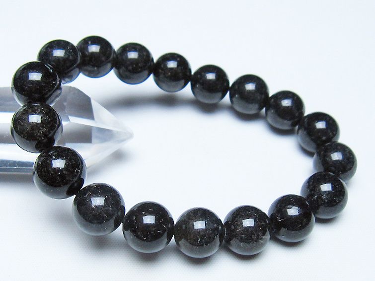 ブラックルチルクォーツ ブレスレット 12mm [t257-8516] 1枚目