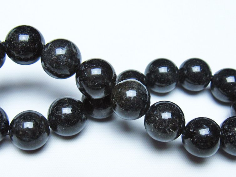 ブラックルチルクォーツ ブレスレット 12mm [t257-8516] 2枚目