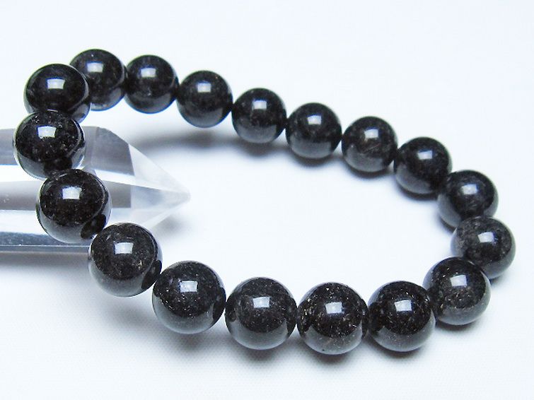 ブラックルチルクォーツ ブレスレット 12mm [t257-8518] 1枚目