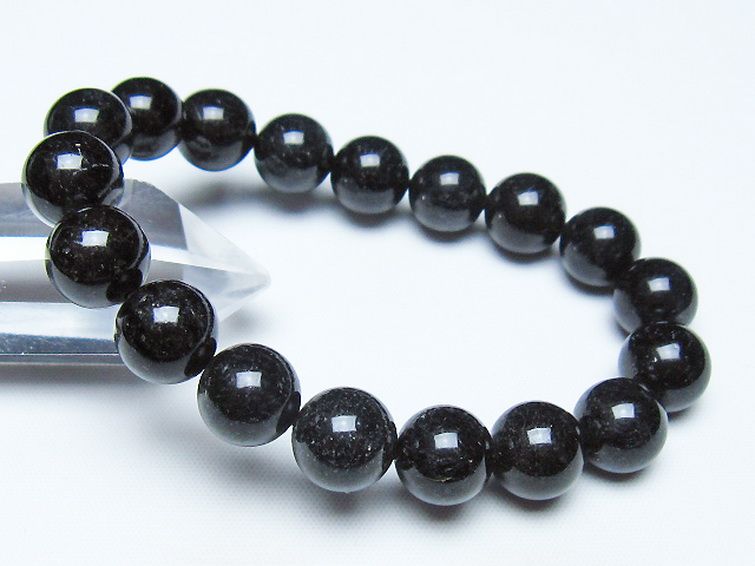 ブラックルチルクォーツ ブレスレット 11mm [t257-8525] 1枚目