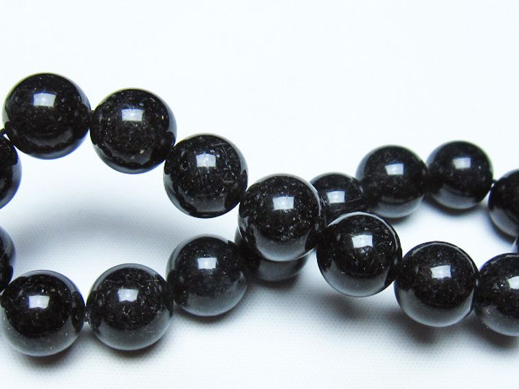 ブラックルチルクォーツ ブレスレット 11mm [t257-8525] 2枚目