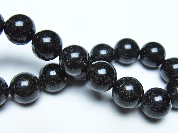 ブラックルチルクォーツ ブレスレット 11mm [t257-8526] 2枚目
