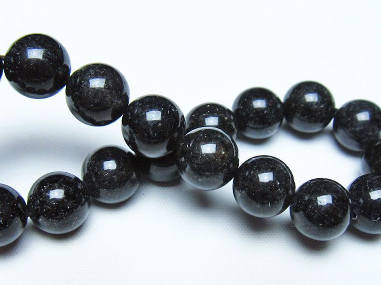 ブラックルチルクォーツ ブレスレット 11mm [t257-8529] 2枚目