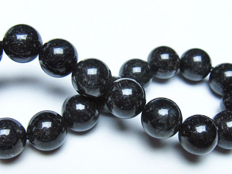 ブラックルチルクォーツ ブレスレット 11mm [t257-8537] 2枚目