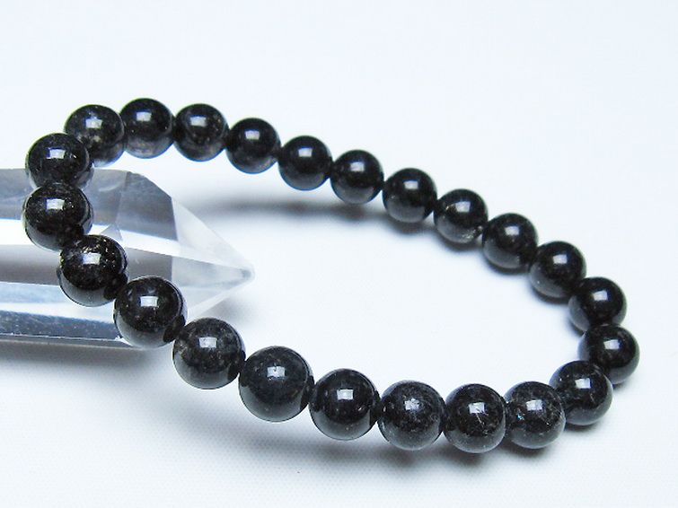 ブラックルチルクォーツ ブレスレット 8mm [t257-8552] 1枚目