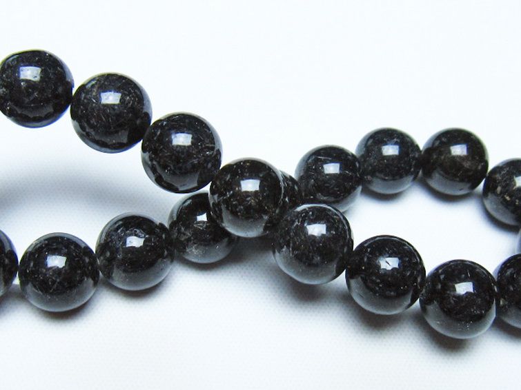 ブラックルチルクォーツ ブレスレット 10mm [t257-8566] 2枚目