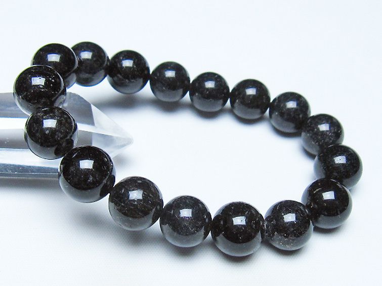ブラックルチルクォーツ ブレスレット 12mm [t257-8577] 1枚目