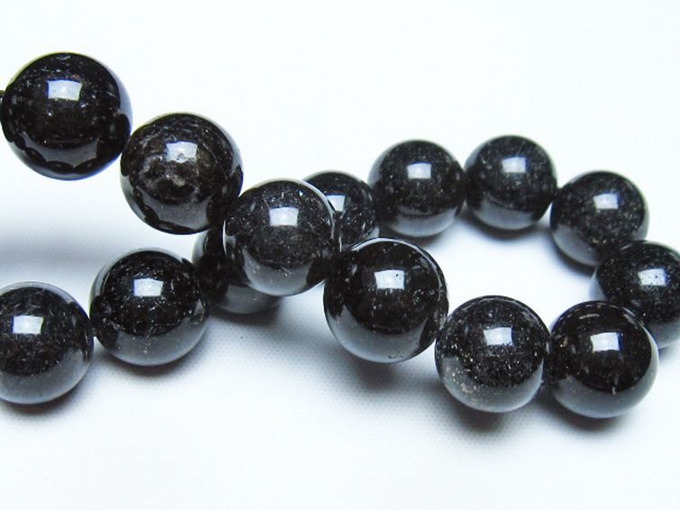 ブラックルチルクォーツ ブレスレット 12mm [t257-8577] 2枚目