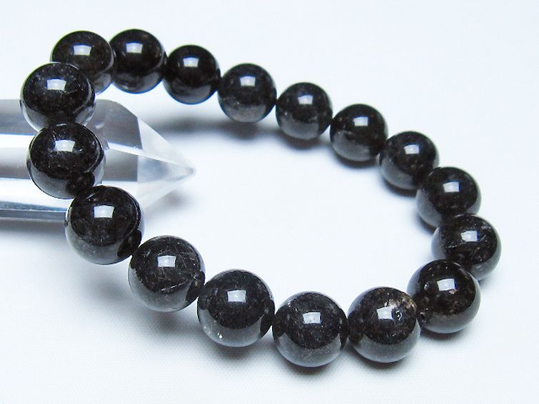 ブラックルチルクォーツ ブレスレット 12mm [t257-8578] 1枚目