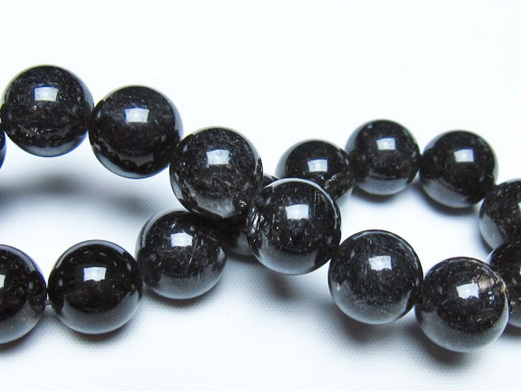 ブラックルチルクォーツ ブレスレット 12mm [t257-8578] 2枚目