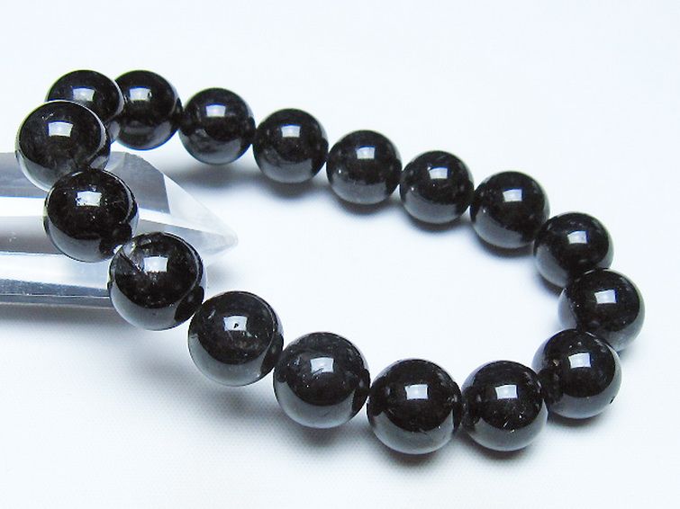 ブラックルチルクォーツ ブレスレット 12mm [t257-8579] 1枚目