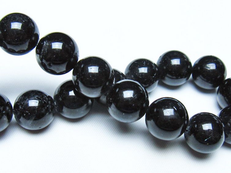ブラックルチルクォーツ ブレスレット 12mm [t257-8579] 2枚目