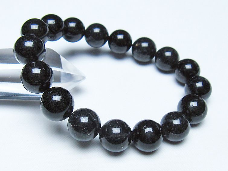 ブラックルチルクォーツ ブレスレット 12mm [t257-8580] 1枚目
