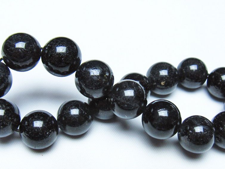 ブラックルチルクォーツ ブレスレット 12mm [t257-8580] 2枚目
