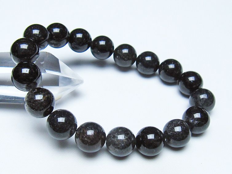 ブラックルチルクォーツ ブレスレット 12mm [t257-8581] 1枚目