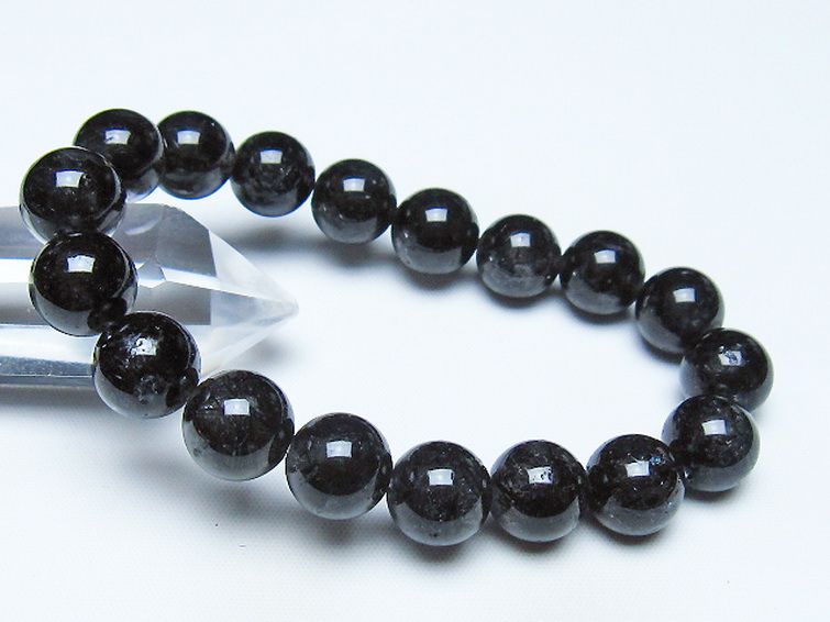 ブラックルチルクォーツ ブレスレット 12mm [t257-8582] 1枚目