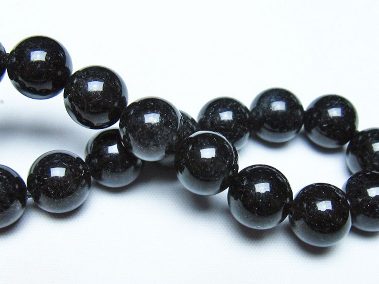 ブラックルチルクォーツ ブレスレット 11mm [t257-8583] 2枚目