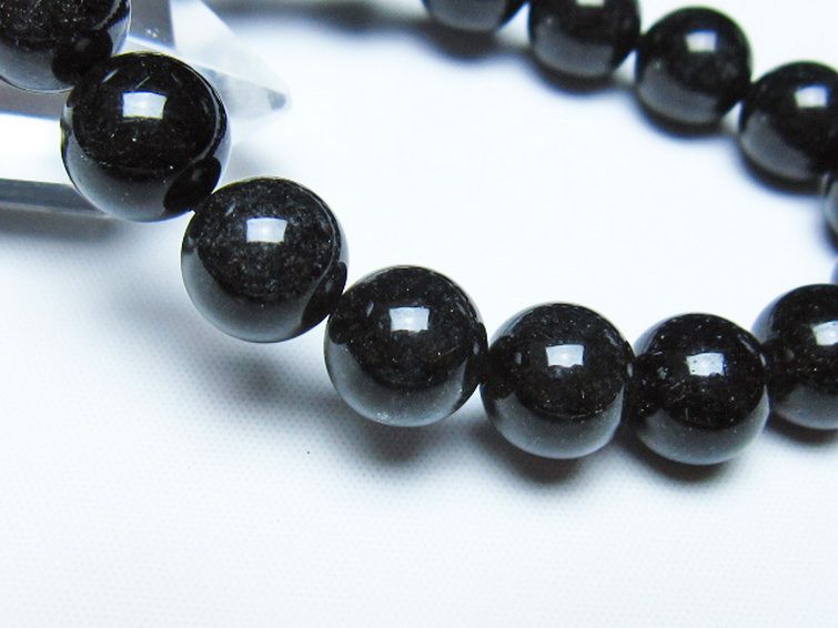 ブラックルチルクォーツ ブレスレット 11mm [t257-8583] 3枚目