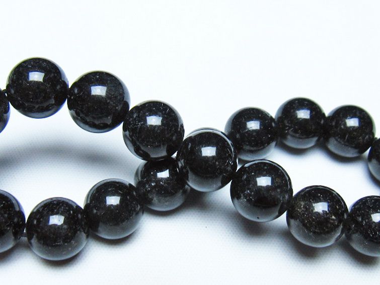 ブラックルチルクォーツ ブレスレット 11mm [t257-8591] 2枚目