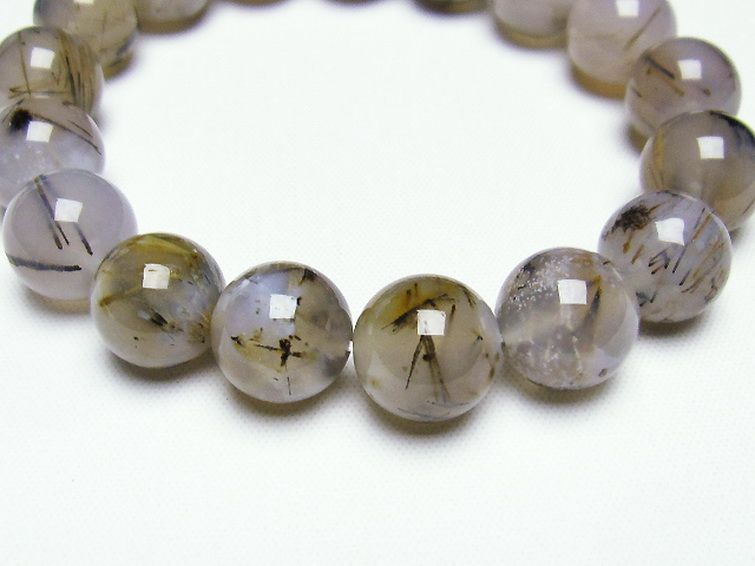 ルチルインアゲート ブレスレット 12mm [T258-1837] 3枚目