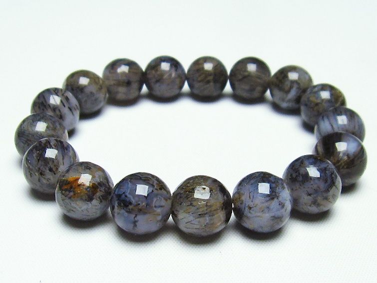 ルチルインアゲート ブレスレット 12mm [T258-1879] 1枚目