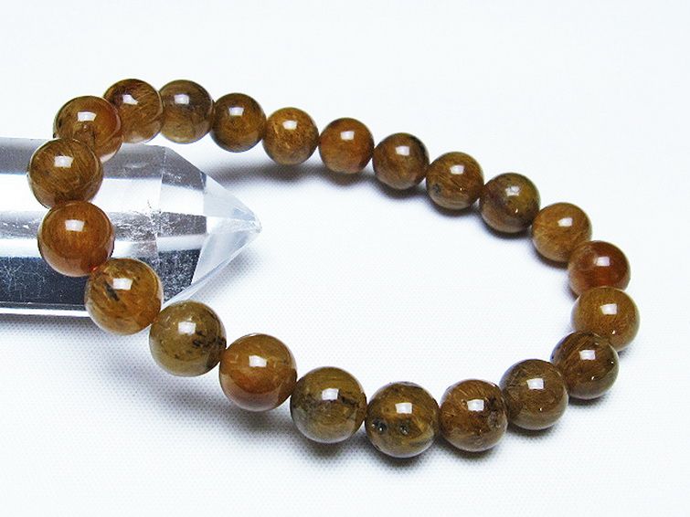 ルチルインアゲート ブレスレット 9mm [T258-1914] 1枚目