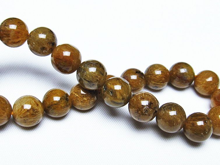 ルチルインアゲート ブレスレット 9mm [T258-1914] 2枚目