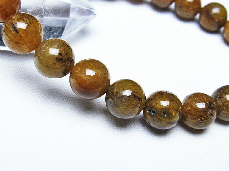 ルチルインアゲート ブレスレット 9mm [T258-1914] 3枚目