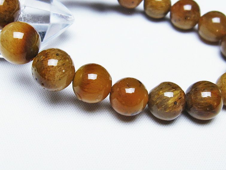 ルチルインアゲート ブレスレット 10mm [T258-1916] 3枚目