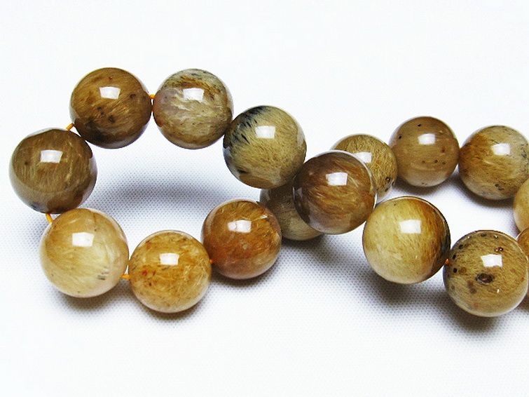 ルチルインアゲート ブレスレット 13mm [T258-1927] 2枚目