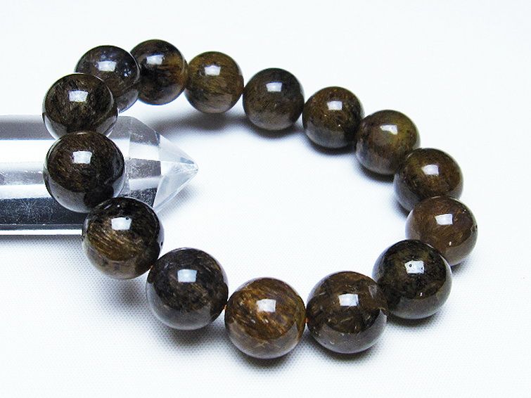 ルチルインアゲート ブレスレット 14mm [T258-1933] 1枚目