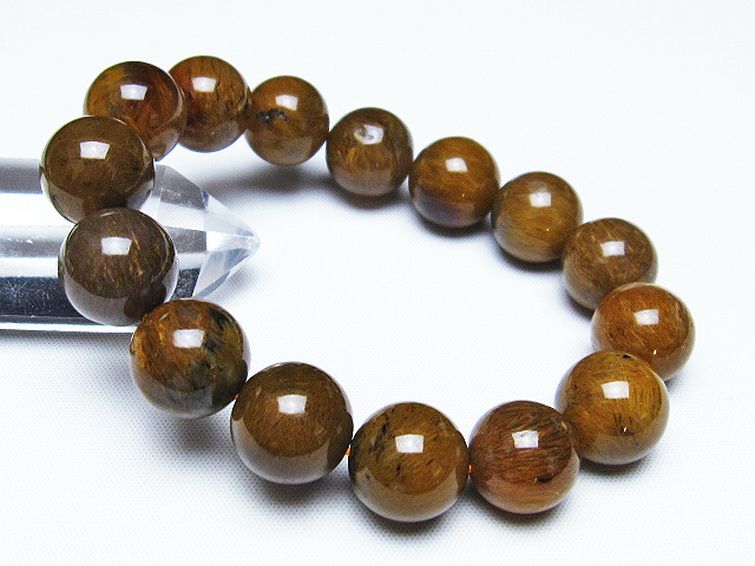 ルチルインアゲート ブレスレット 14mm [T258-1939] 1枚目