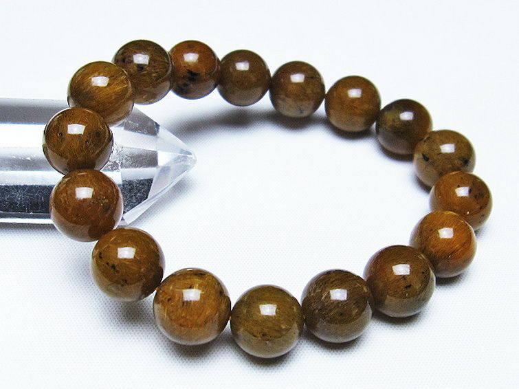 ルチルインアゲート ブレスレット 12mm [T258-1949] 1枚目